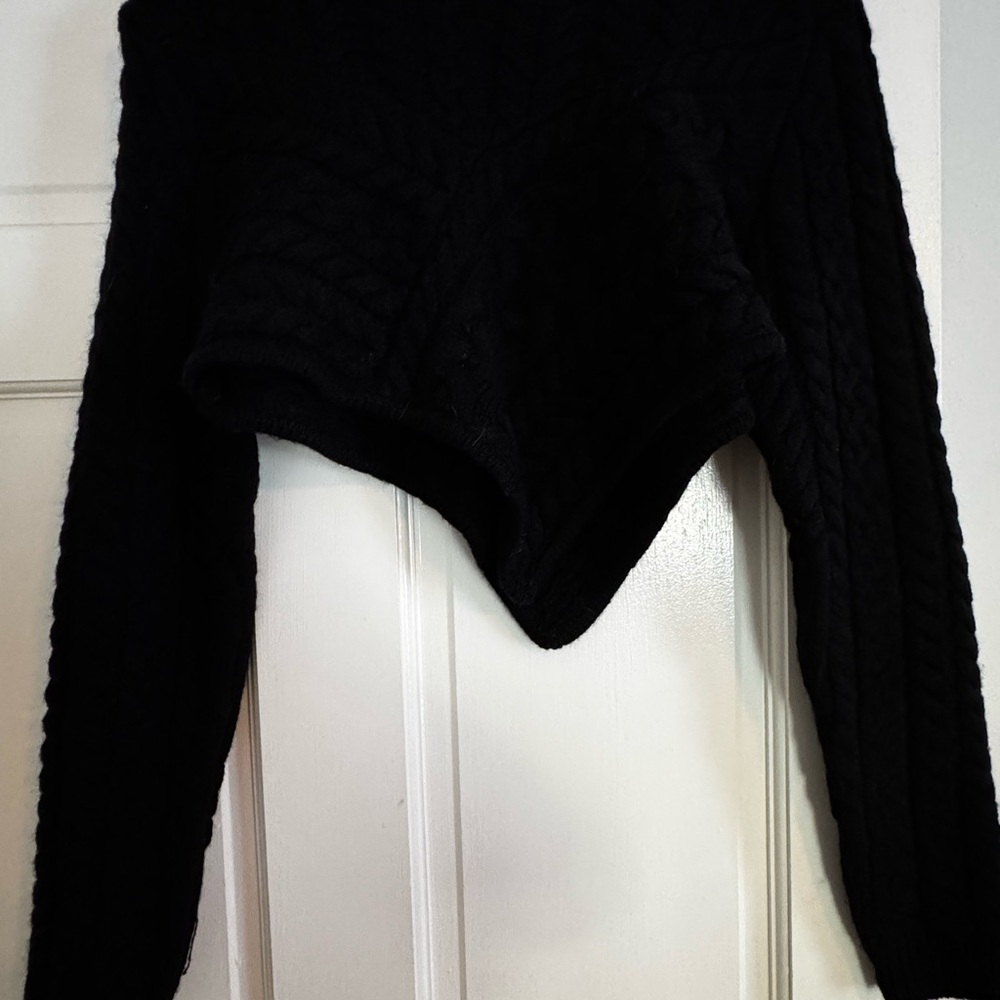 Miaou Black Cable Knit Sweater